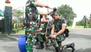 Sambutan Untuk Sang Juara Peleton Beranting Yudha Wastu Pramuka Jaya (YWPJ) di Mayonif Raider 644/Wls