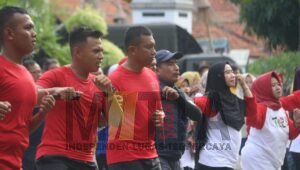 Melalui Olahraga, Batalyon Armed 9/1/1 Kostrad Jalin Silaturahmi dengan Disdik Purwakarta