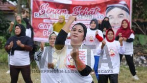 PMN Sumsel Pendukung Ganjar Gelar Senam Sehat dan Rabu Berbagi Peringati Hari Gizi