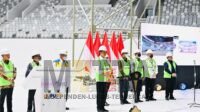 Presiden Jokowi Lakukan Topping Off Indoor Multifunction Stadium GBK