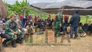 Satgas Yonif Raider 142/KJ Sinergitas Selesaikan Permasalahan Masyarakat Kelila