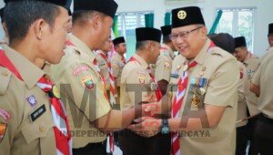 Ketua Kwarcab Muba Lantik Pengurus dan Mabisaka Wira Kartika Kodim 0401