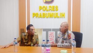 Perdana, Dua Pejabat Sambangi Ruang Podcast Polres Prabumulih