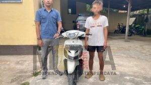 Gadai Sepeda Motor Hasil Curian Untuk Beli Sabu, Ganang Berhasil di Amankan Anggota Polsek Putussibau Utara, Heru Masih DPO