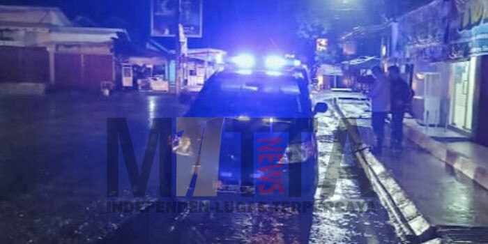 Masih Diguyur Hujan, Polsek Prabumulih Timur Pantau Titik Rawan Banjir