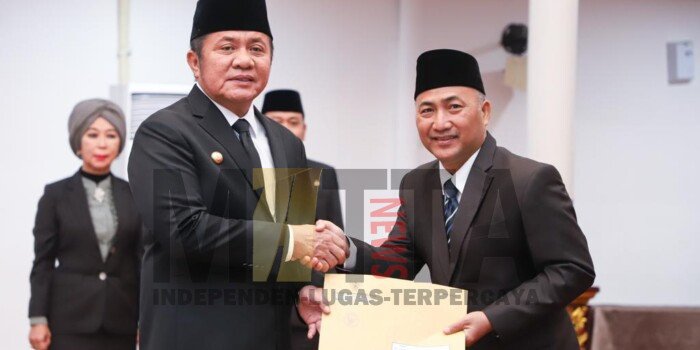 Lantik Sekda Muba, Gubernur Herman Deru: Emban Amanah ini dengan Penuh Tanggungjawab dan Fleksible