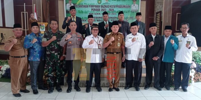 Wako Ridho Lantik Pimpinan Baznas Kota Prabumulih Periode 2023-2028