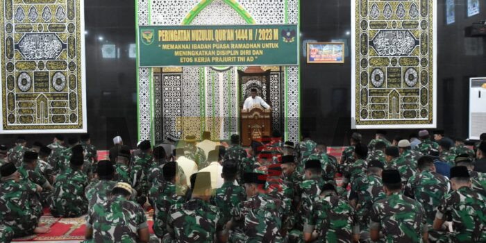 Prajurit Korem 043/Gatam Gelar Peringatan Nuzulul Qur’an 1444 H/2023 M