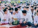 Shalat Idul Fitri Bersama Ribuan Warga, Bobby Nasution Ingatkan Jaga Kesehatan