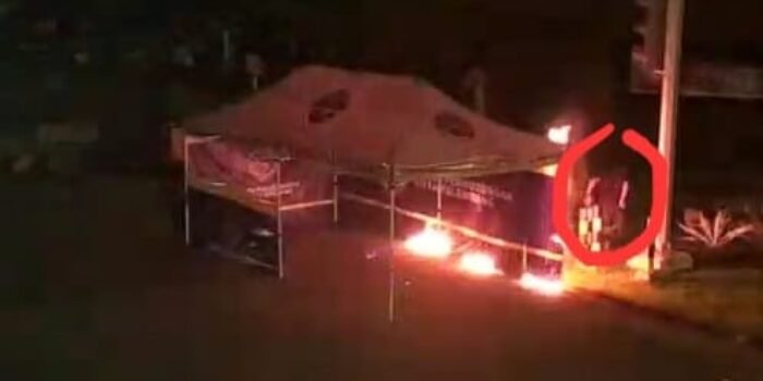 Posko Pengawasan di Jalan Noerdin Panji Dibakar OTK