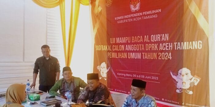 Bacaleg Pemilu 2024 di Aceh Tamiang Tes Baca Alqur-an