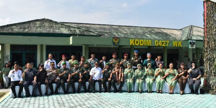 Kunjungi Kodim 0427/WK Danrem 043/GATAM Disambut Forkopimda