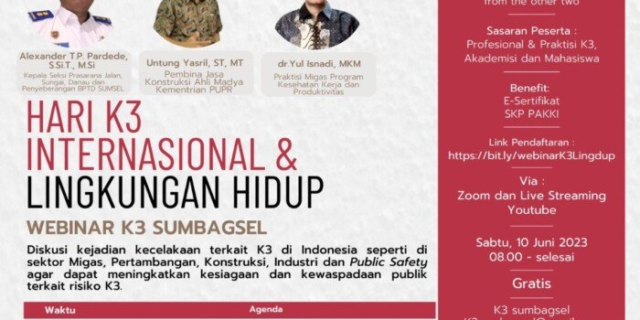 BPJS Ketenagakerjaan Kanwil Sumbagsel Gelar Webinar K3 “Antisipasi Keselamatan Kerja dan Publik”