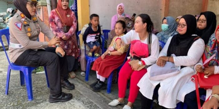 Jumat Curhat Kasat Lantas Ditengah Kelucuan Anak TK Kemala Bhayangkara Prabumulih