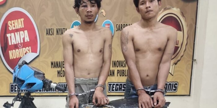 2 Pelaku Pencuri Besi Pagar Islamic Center, Berakhir Dicengkraman Singo Polsek Prabumulih Timur