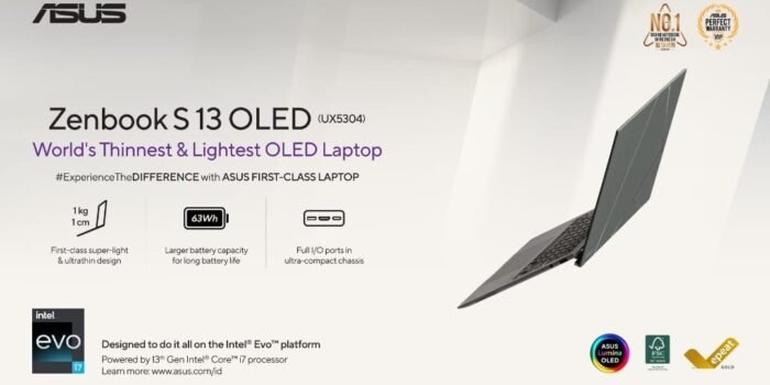 Begini Keunggulan Zenbook S13 OLED, Laptop Ultraportabel OLED