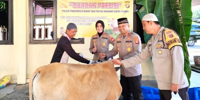 Qurban 1 Sapi Presisi Polsek Prabumulih Barat dan RKT, Arafiq Santi Sampaikan ini