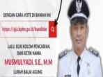 Pj Bupati H Apriyadi : Mari Dukung Musmulyadi Raih Penghargaan Kepala Desa/Lurah Se-Indonesia di Bidang Hukum dan Ham