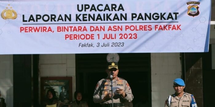 Pesan Kapolres saat Upacara Korp Raport Kenaikan Pangkat