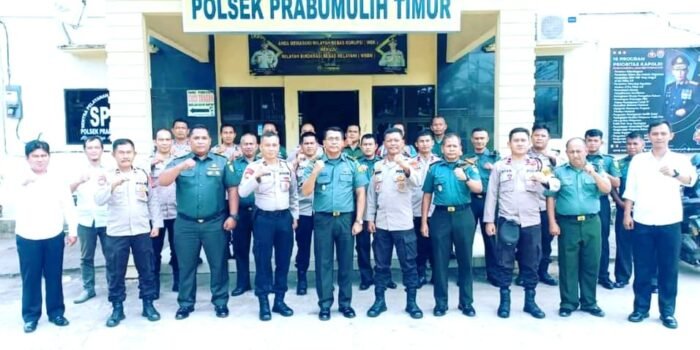 Silaturahmi Koramil 404-02 ke Mapolsek Prabumulih Timur