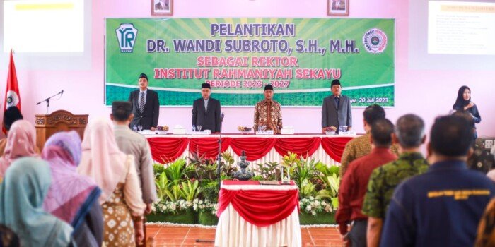 Pj.Bupati Muba Hadiri Pelantikan Rektor Institut Rahmaniyah Sekayu