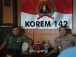 Berkunjung ke Korem 142 Tatag, Kapolda Sulbar : Kita Perkuat Sinergitas