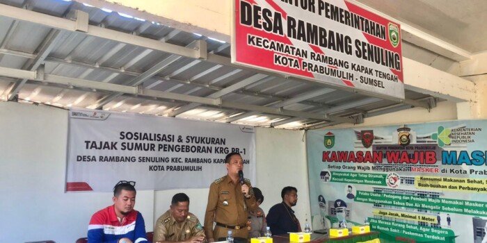 KKKS Pertamina EP (PEP) Limau Field Gelar Sosialisasi dan Syukuran Tajak Sumur Pengeboran KRG PB-1 di Desa Rambang Senuling