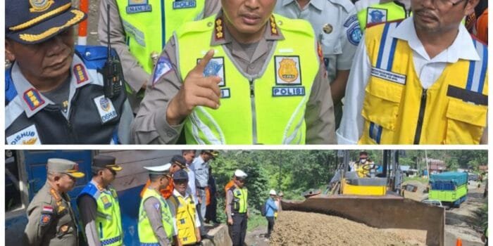 Dirlantas Polda Sumut Langsung Turun ke Jalan Lintas Batu Jomba Tapsel