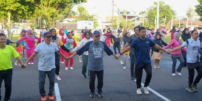 Kompak, Pemkab Muba Senam Bersama Tingkatkan Imun Tubuh dan Keakraban