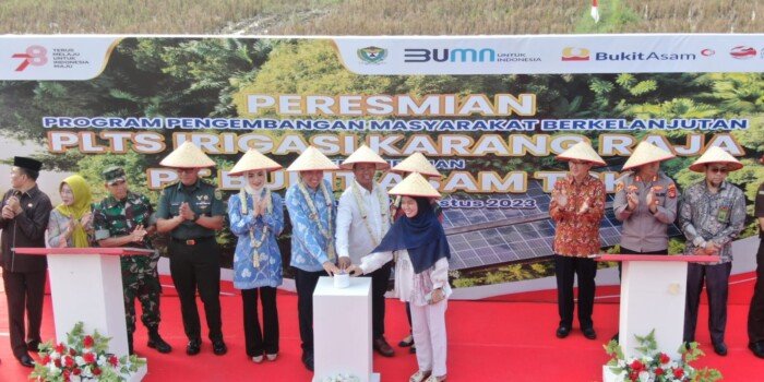 HUT ke-78 RI, Bukit Asam (PTBA) Resmikan PLTS Irigasi Desa Karang Raja