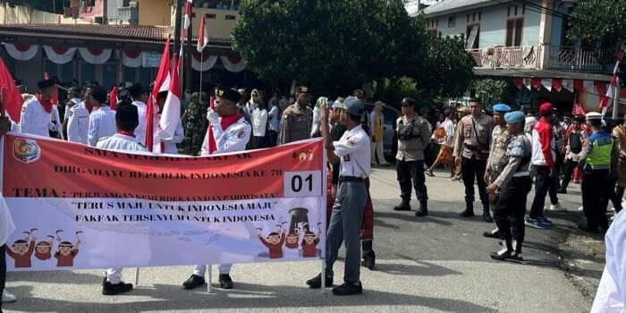 110 Personil Polres Fakfak Kawal Karnaval Meriahkan HUT RI ke-78