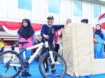 Meriah, Senam dan Jalan Sehat Bersama Pj Bupati Muba Bertabur Doorprize