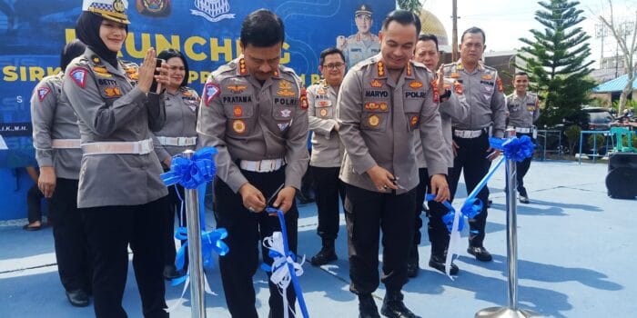 Sat Lantas Polrestabes Palembang Lounching Sirkuit Mini Ujian Praktek SIM R2