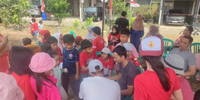 Tenda Panitia Lomba HUT RI ke 78 Terra Barangan Digeruduk Puluhan Anak-anak
