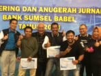 Malam Puncak Anugerah Jurnalistik Bank Sumsel Babel Meriah