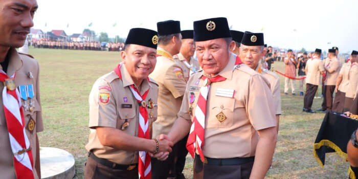 Berjasa Dukung Kemajuan Gerakan Pramuka, Ka Kwarcab Palembang Fitrianti Agustinda dan Sekretaris Edison Raih Penghargaan Nasional