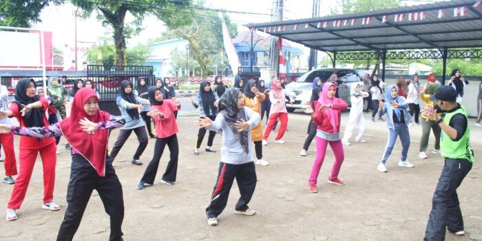 Jaga Gaya Hidup Sehat, Dinkominfo Muba Rutin Gelar Senam Pagi Bersama