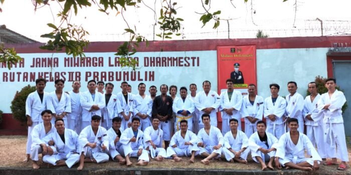 Evaluasi Latihan Kempo, 48 Petugas Rutan Prabumulih Ujian Kenaikan Tingkat