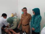 Wabup H Ardani Monitoring Sunatan Massal di Puskesmas Indralaya