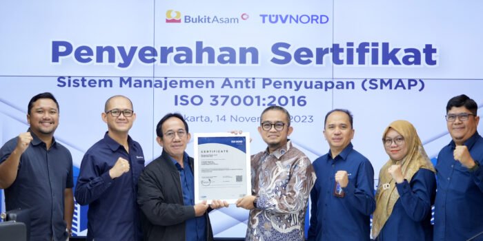 PTBA Sukses Pertahankan Sertifikasi Sistem Manajemen Anti Penyuapan