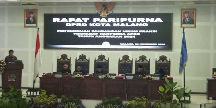 Paripurna DPRD Kota Malang, Enam Fraksi Sampaikan Pandangan Umum Ranperda APBD Tahun Anggaran 2024
