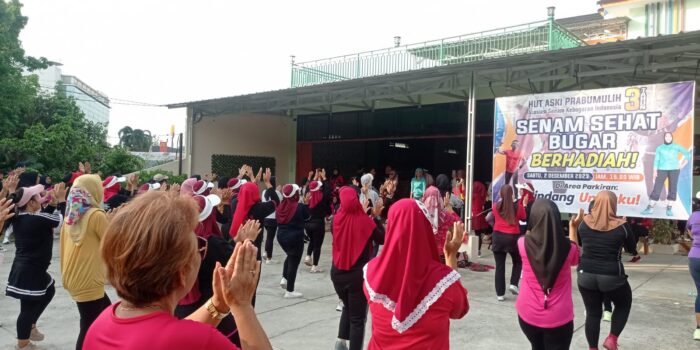 HUT ASKI ke 3 Tahun, Pencinta Senam Kota Nanas Padati RM Pujasera 88