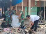 Korem 182 Gelar Karya Bakti HUT Ke-7 Kodam XVIII, Pembersihan Pasar Kelapa 2 Distrik Fakfak