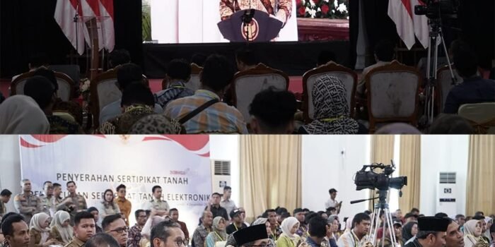 Wabup Batanghari Hadiri Acara Penyerahan Sertifikat Tanah Melalui Live Streaming Presiden RI