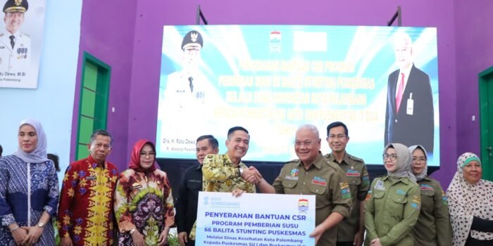 Beri Bantuan Telur dan Susu, Upaya Pemkot Palembang dan Bank Sumsel Babel Turunkan Angka Stunting