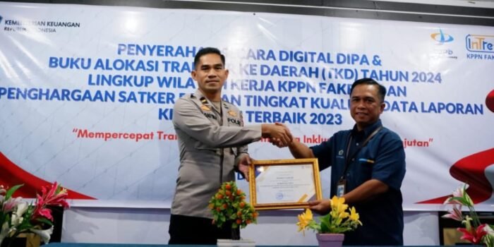 Polres Fakfak Raih Penghargaan Kualitas Laporan Keuangan Terbaik di Lingkungan KPPN