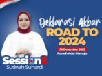 Tutup Tahun 2023, Session2 Akan Gelar Deklarasi Akbar “Sutinah Suhardi Road To 2024”