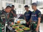 Sambut HUT Batalyon Infanteri 644/Walet Sakti yang ke-15, Danyonif 644/Walet Sakti Gelar Lomba Memasak Antar Kompi