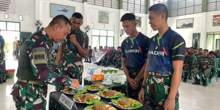 Sambut HUT Batalyon Infanteri 644/Walet Sakti yang ke-15, Danyonif 644/Walet Sakti Gelar Lomba Memasak Antar Kompi