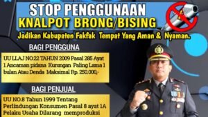 Kapolres Fakfak Keluarkan Imbauan Tegas Terkait Penggunaan Kenalpot Brong